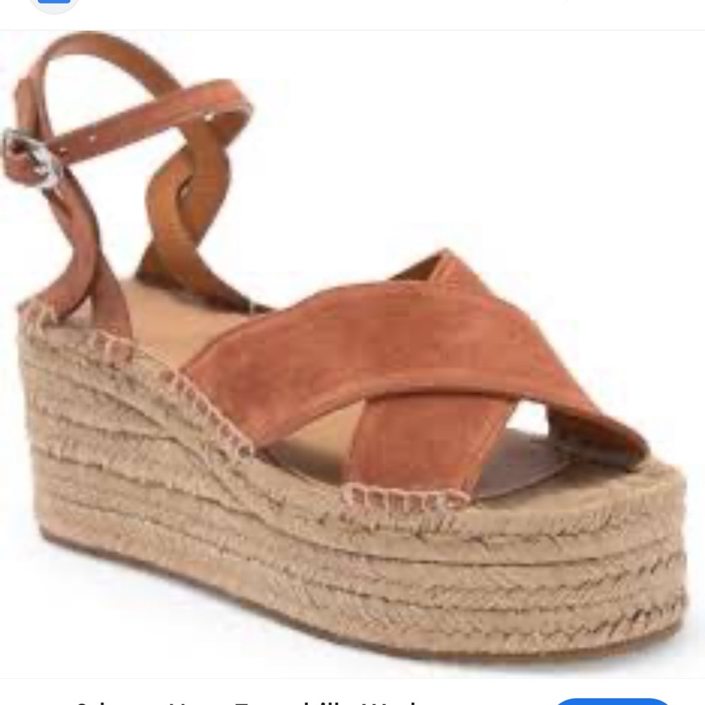rag & bone Tan Suede Platform Sandals